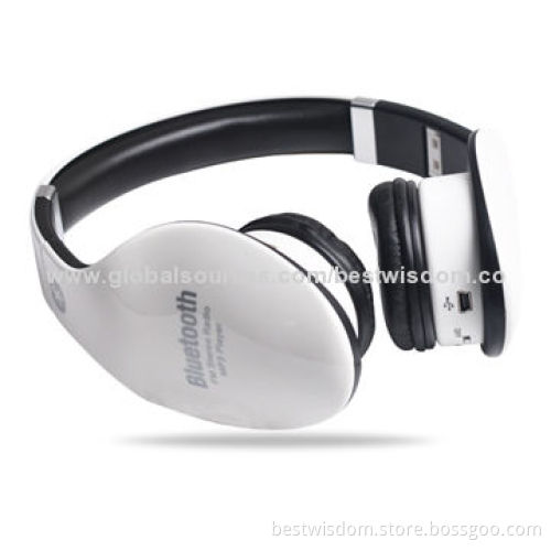 Wireless Bluetooth Stereo Headset with TF Card and FM Radio, Supports MP3 Player and ComputerNew